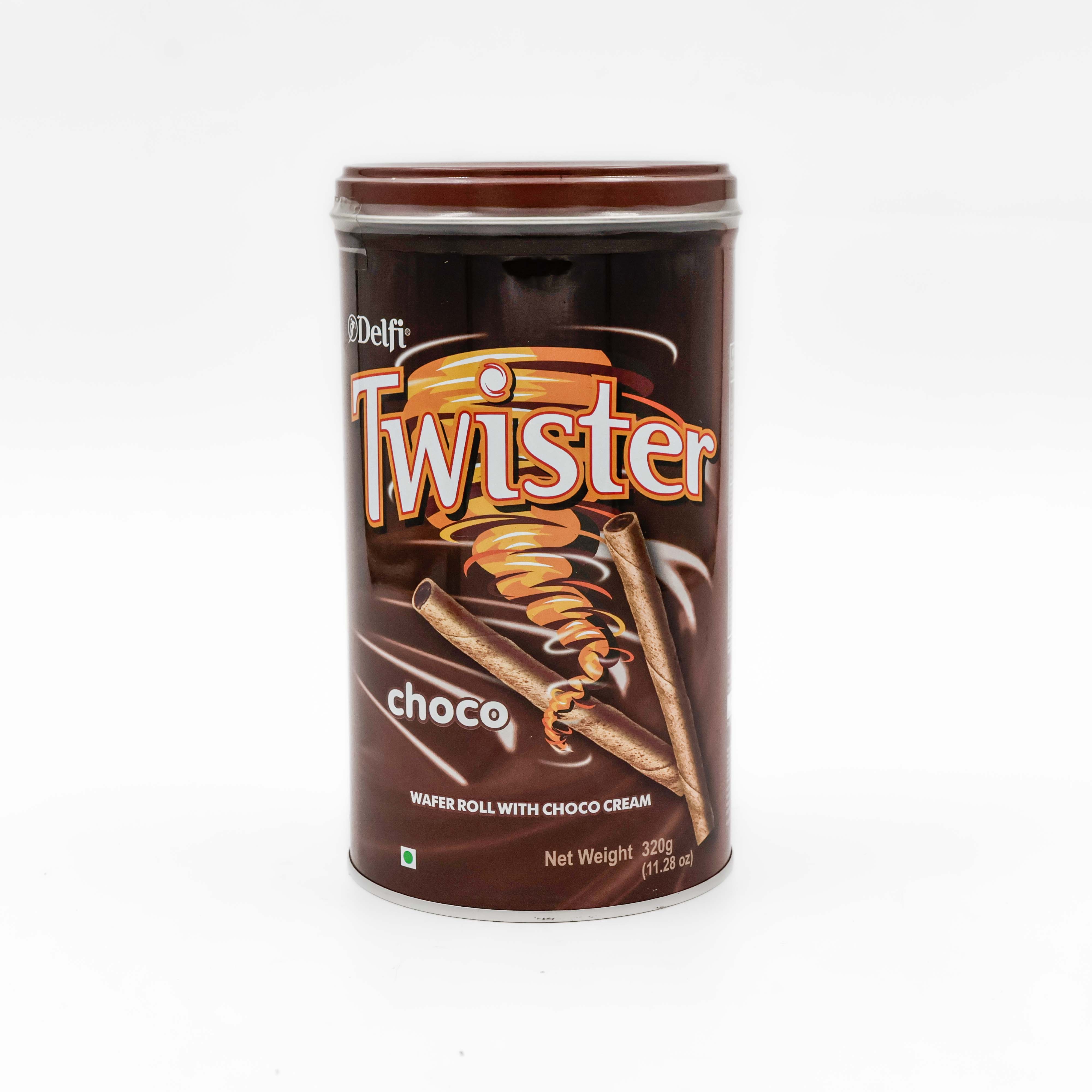 Rajguru House of Chocolate - Delfi Twister Choco Wafer Roll 320G